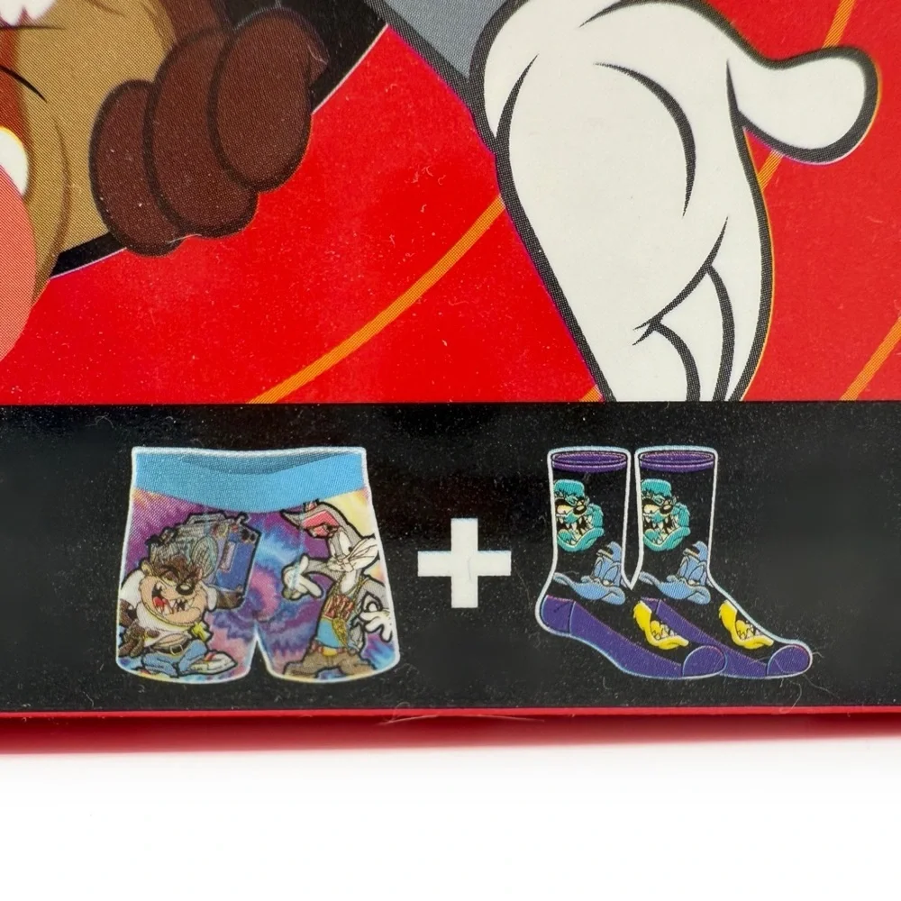 Looney Tunes Boxer Briefs and Socks Gift Set Mens Large Underwear